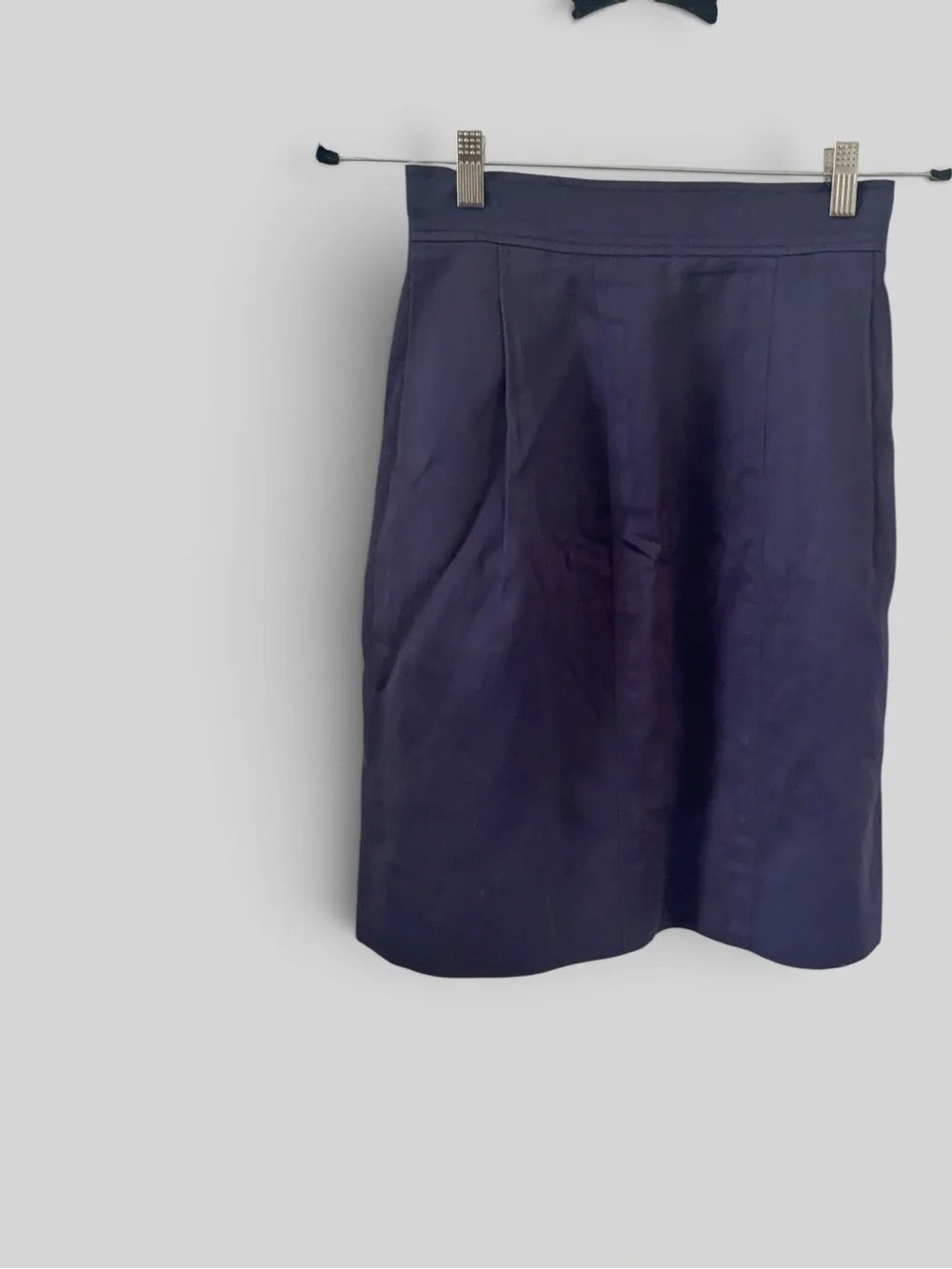CHANEL Dark Navy A-Line Skirt